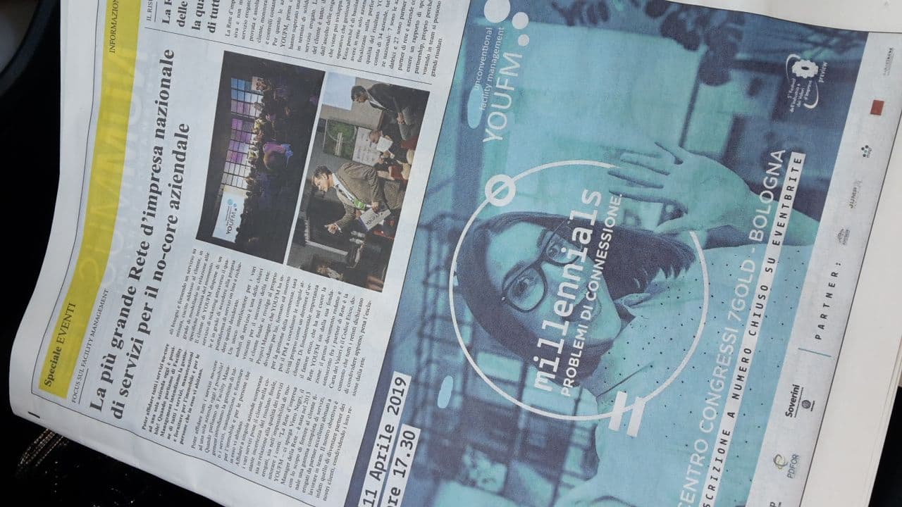 Articolo di giornale di La Repubblica Bologna sulla rete d'impresa Youfm